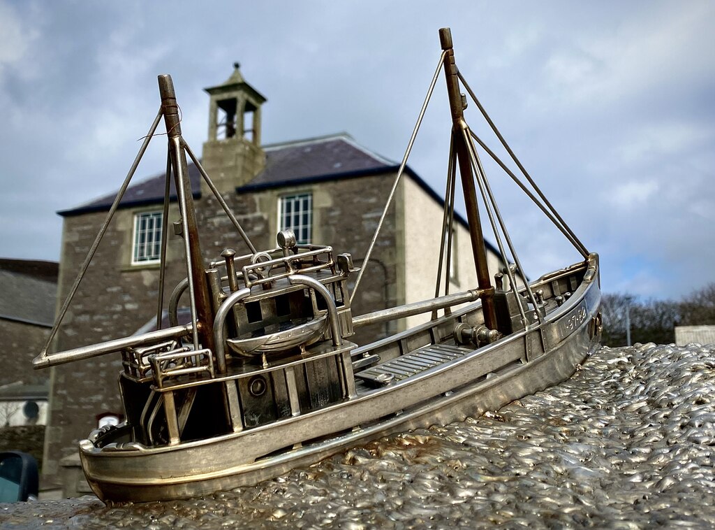 Scalloway village harbour
