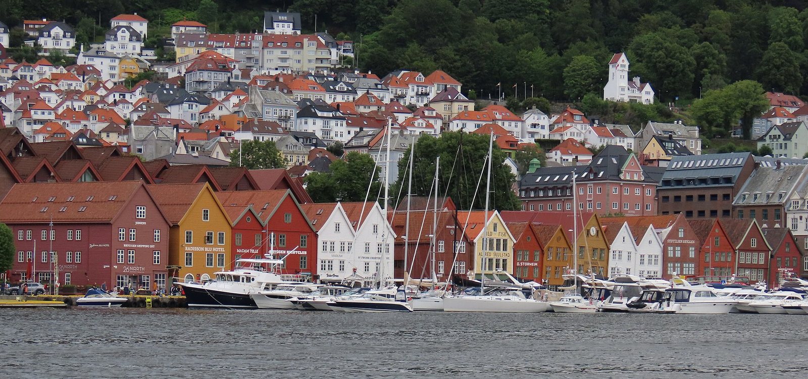 Bryggen and the harbour at Bergen