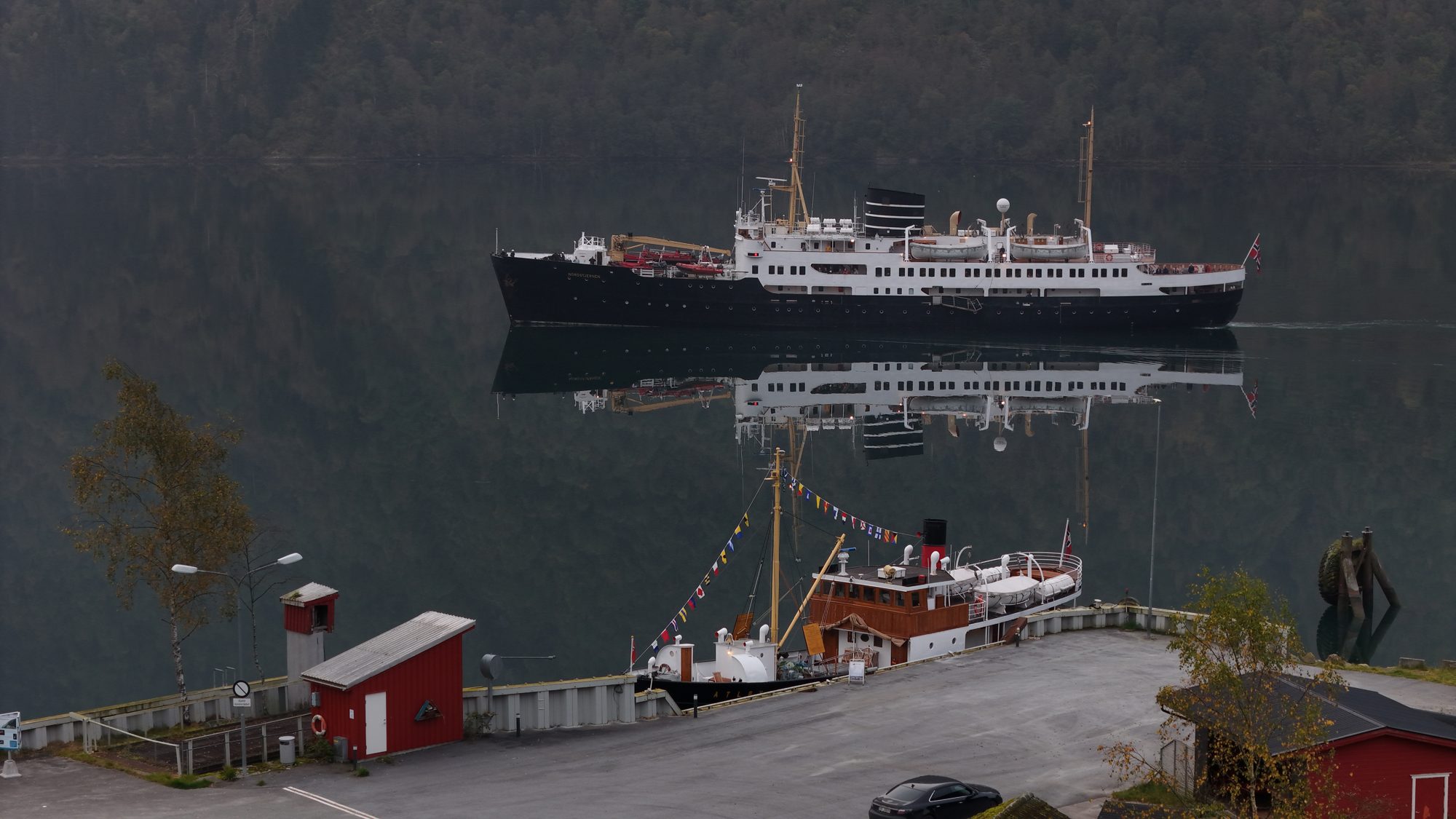 MS Nordstjernen on passage in open water