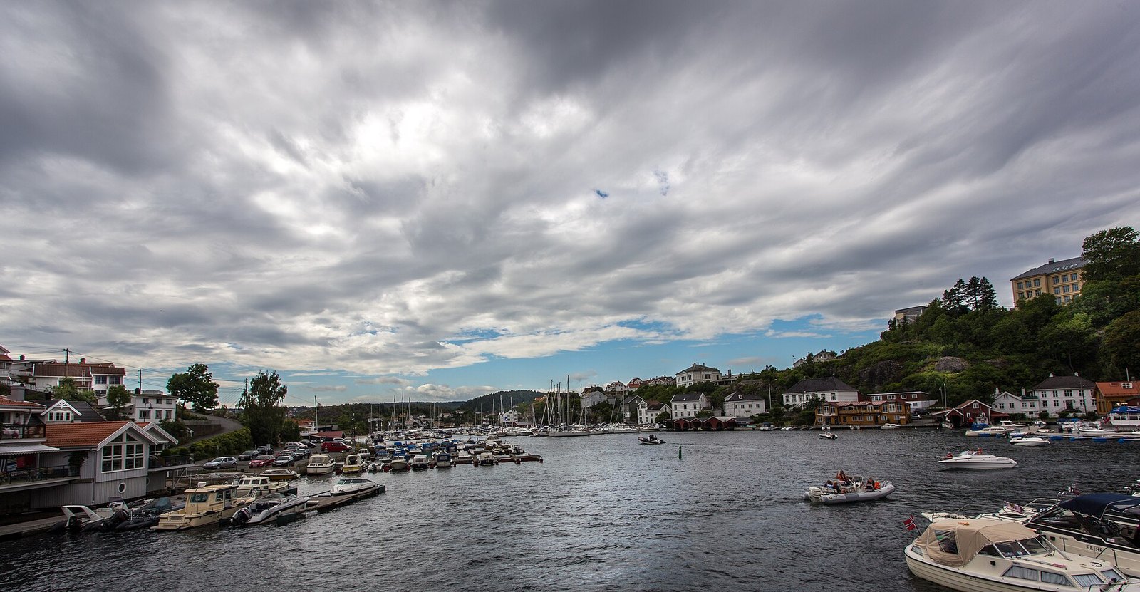 The harbour and white timber houses of Kragerø