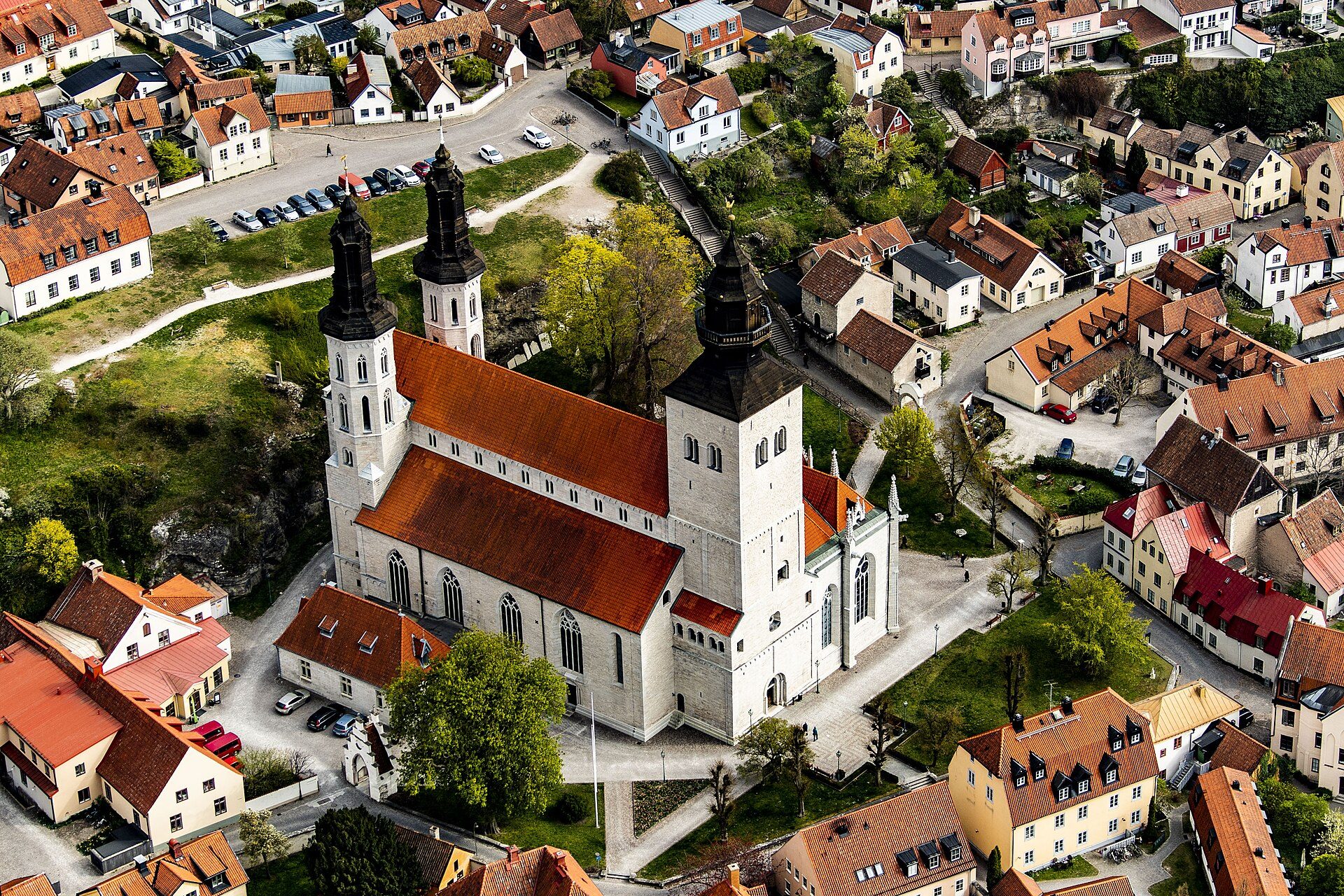 Visby town wall from the sea