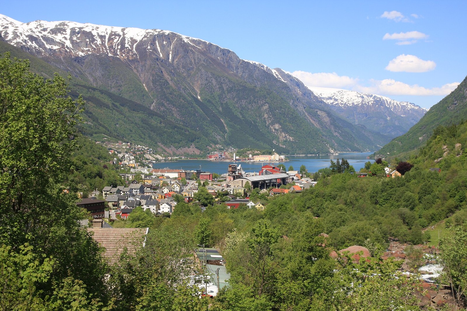 Odda at the head of the Sørfjord